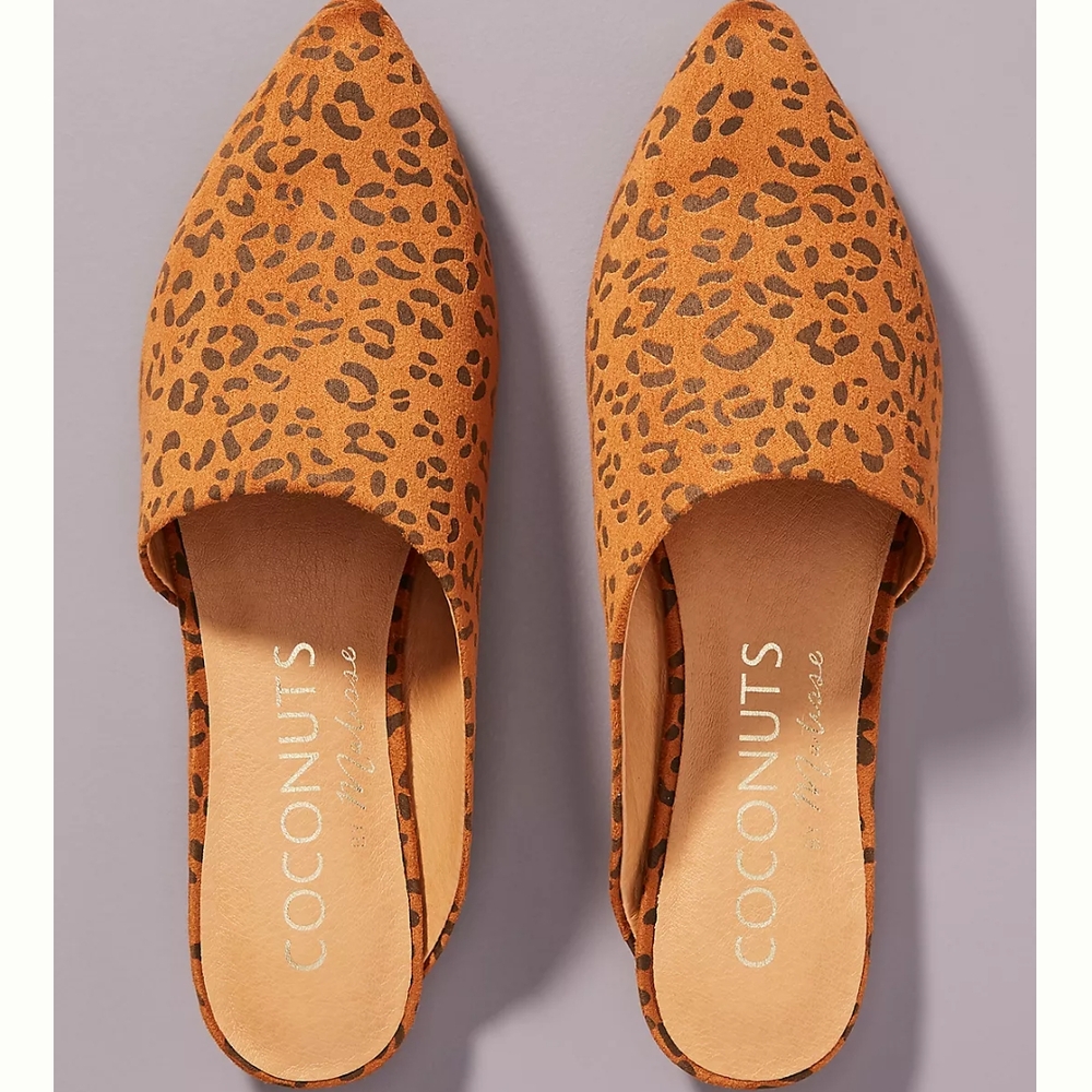 Anthropologie Matisse Animal Leopard Mules Flats 9 - Picture 2 of 10